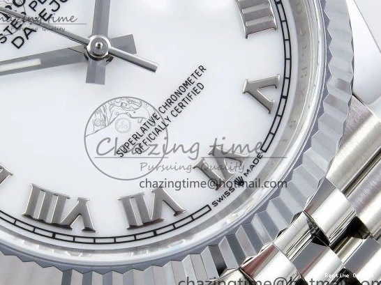 0524 Classic Datejust 36mm 126234 904L Steel HGF 1:1 Best Edition White Dial Roman Number Markers on SS Bracelet VR 1484
